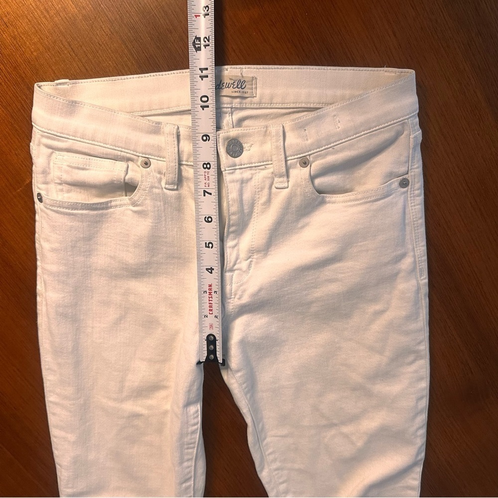 Madewell Women's Skinny Skinny Jeans Ankle - White size 27 - Picture 5 of 10